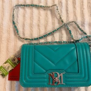 Badgley Mischka Vibrant Teal Green Crossbody Bag NWT